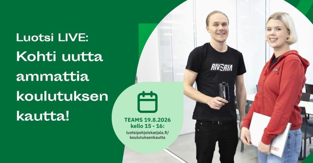 Riverian opiskelijat koulun käytävällä.